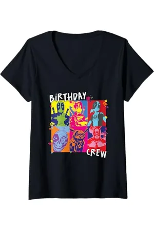 Marvel Damen Deadpool Corps Birthday Crew Matching Birthday Party T-Shirt mit V-Ausschnitt