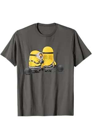 Minions Minions Banana Tattoo T-Shirt, Herren, Unisex, Kurzarm, Grau, S