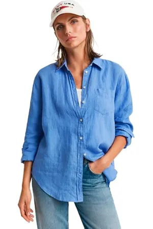 GANT Damen REL Linen Shirt Bluse, , 36