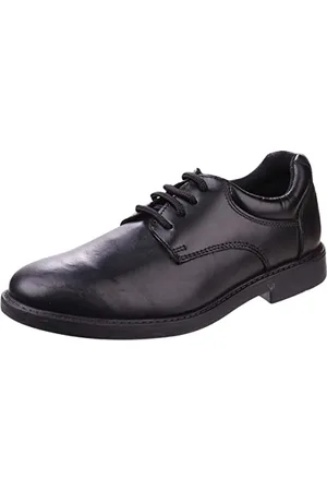 Hush Puppies Tim, Jungen Derby Schnürhalbschuhe, (Black), 38 EU(5 UK)