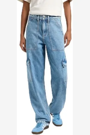 Lee Damen Jeans Cargo, Loose Fit, Lockeres Bein
