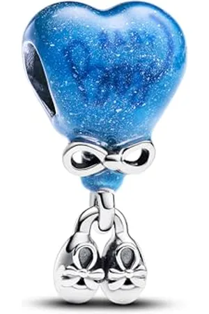 PANDORA Moments Farbwechselndes Gender Reveal Junge Charm in der Farbe aus Sterling Silber, Kompatibel Moments Armbändern, 793239C01