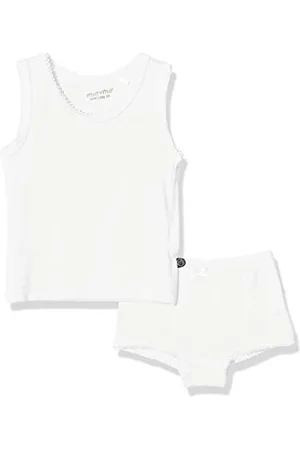 Minymo Baby-Mädchen angenehme Unterwäsche-Set, (White 100), (Herstellergröße:80)