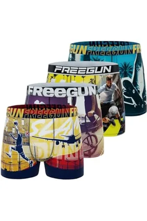 Freegun Boxer Summer Sport, Atmungsaktiv, Dehnbar und Weich Jungen Boxershorts (3er Pack), Größe 12/14 Jahre