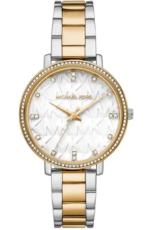 Michael Kors Damen Analog Quarz Uhr mit Edelstahl Armband MK4918