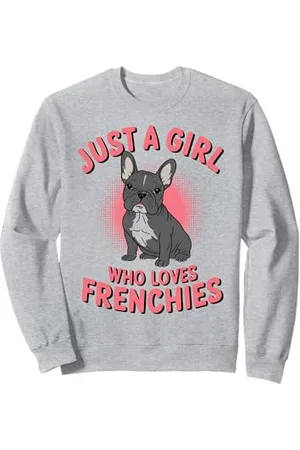 Graphic 365 Französische Bulldogge Just A Girl Who Loves Frenchies Hund Mama Geschenk Sweatshirt