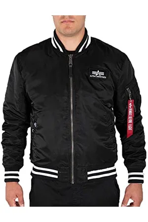Alpha Industries Herren Alpha College Jacket FN Bomberjacke, Black, S