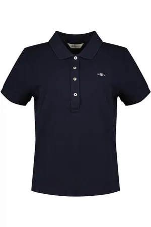 GANT Damen Slim Sheild Cap Sleeve Pique Polo, , XXL