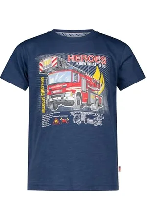 Salt & Pepper BY KIDS PARK Jungen tollem Feuerwehr Leuchtprint T-Shirt, , 104/110 cm