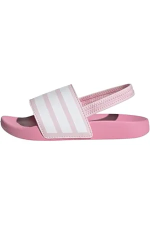 adidas Adilette ESTRAP Slides Children RUTSCHEN, Clear Pink/Cloud White/Bliss Pink, 33 EU