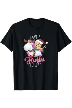 Minions Despicable Me Dave Christmas Riding Unicorn Holiday T-Shirt