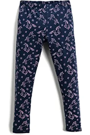 Koton Girl Unicorn Printed Leggings Elastic Waist Cotton