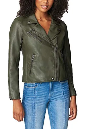 BLANK NYC Damen-Motorradjacke aus veganem Leder, Gewinnkarte, XS