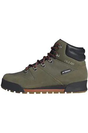 adidas Herren Terrex Snowpitch Cold.RDY Hiking Shoes Wanderschuhe, Olive Strata/Bronze Strata/Orange, 36 EU