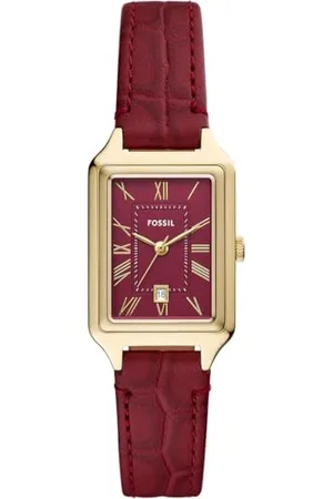 Fossil Damen Analog Quarz Uhr mit Leder Armband ES5383