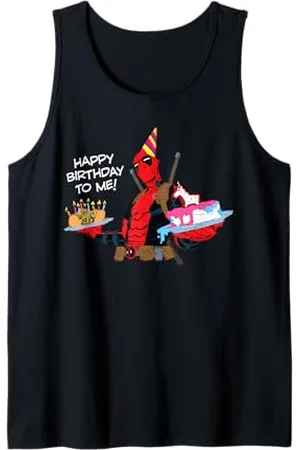 Marvel Deadpool "Happy Birthday to Me!" Funny Birthday Party Tank Top