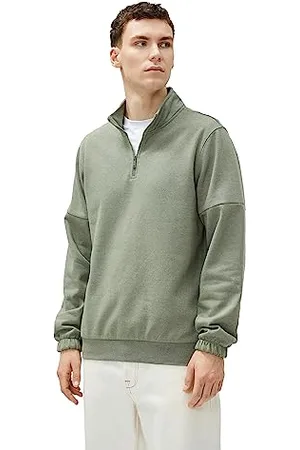Koton Men Basic Sweat Half Zipper High Neck Long Sleeve