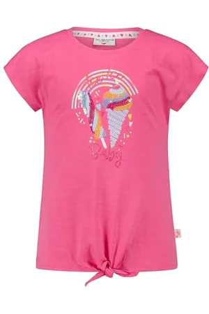 Salt & Pepper BY KIDS PARK Mädchen Knoten Detail und EIS Pailletten Print T-Shirt, , 116 cm-122 cm