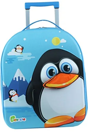 Bayer Chic 2000 Bouncie Kinder-Trolley mit 3D-Pinguin-Motiv, Kinder-Reisekoffer, Kindergepäck, 40 cm groß