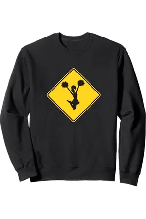 Urban Classic Trends Warnschild "Cheer Leader Girl", springend, lustige Grafik Sweatshirt