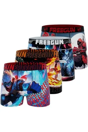 Freegun Boxer Heroes, Atmungsaktiv, Dehnbar und Weich Jungen Unterhose (3er Pack), Größe 8/10 Jahre