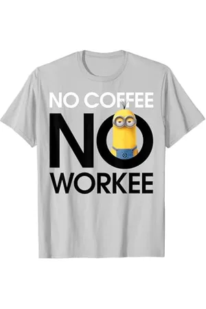 Minions Minions No Coffee No Workee Portrait T-Shirt