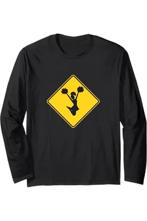 Urban Classic Trends Warnschild "Cheer Leader Girl", springend, lustige Grafik Langarmshirt
