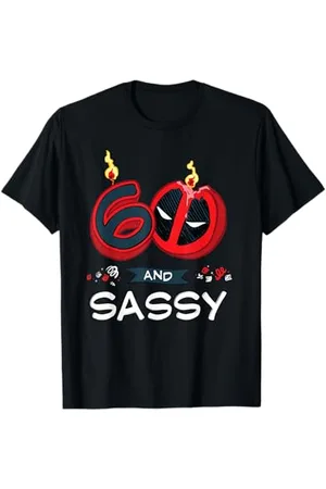 Marvel Deadpool 60th Birthday Party "60 and Sassy" Funny T-Shirt