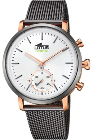 Lotus Herren Smartwatch Hybrid Connected Edelstahl -Silber, Durchmesser: 42mm, Wasserdichtigkeit: 10 Bar, 18805/1
