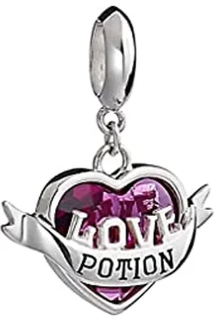 Harry Potter The Carat Shop Charm-Anhänger aus Sterlingsilber, Motiv: Liebestrank, mit Kristallen, Metall, Kristall