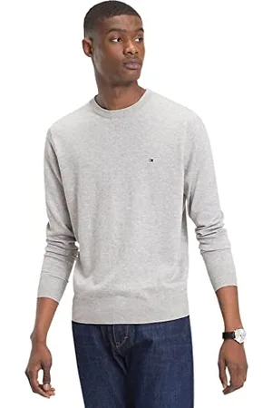 Tommy Hilfiger Herren Regular Fit Pullover CORE Cotton - Silk CNECK MW0MW04978, Einfarbig, Gr. Medium
