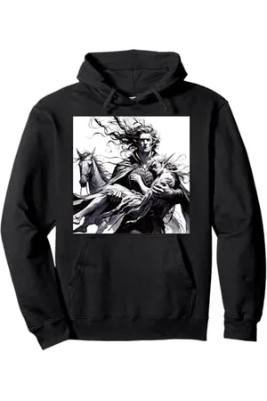 Steampunk Cool Vintage Creations Fantasy Warrior hält Mädchen in der Hand Pullover Hoodie