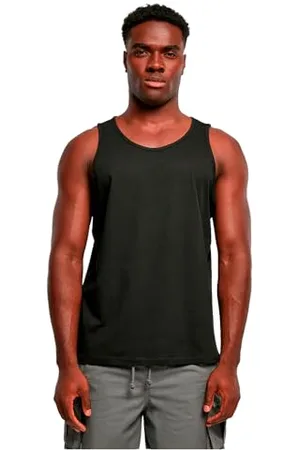Build Your Brand Herren BB011-Basic Tank T-Shirt, Black, S