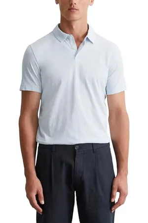 Marc O’ Polo Marc OߴPolo Herren Kurzarm-Poloshirt aus Bio-Baumwolle Shaped Fit, Blau , L