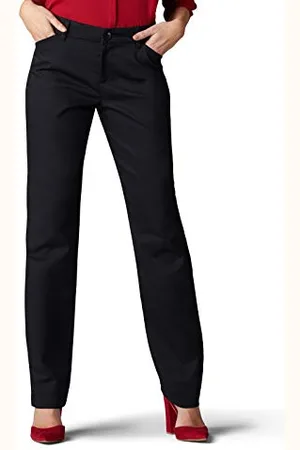 Lee Damen Faltenfreie, entspannte Passform, gerades Bein Hose, , 44 Lange