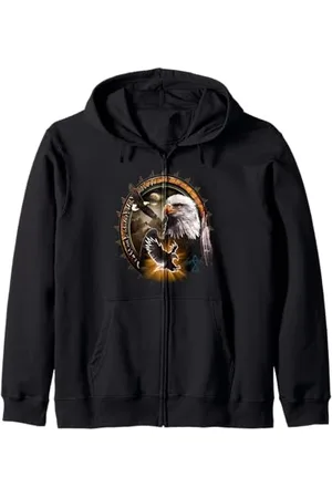 Adler Langarm Shirt Kapuzenjacke