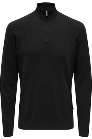 Only & Sons Herren Onsloui Reg 12 Mel Half Zip Knit Strickpullover, , L EU