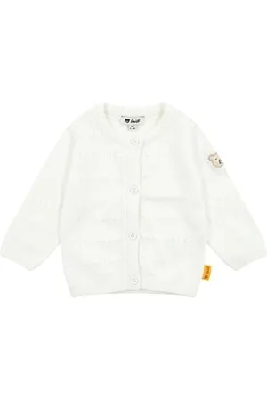 Steiff Strickjacke EU Größe 74 , Strick-Jacke, Kinderjacke mit Knopfleiste für leichtes Anziehen, warme und bequeme Strickjacke, waschmaschinenfest