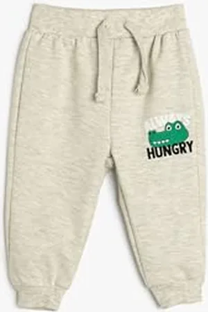 Koton Babyboy Jogger Sweatpants Printed Detail Drawstring Brushed Interior