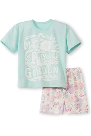 Calida Kids Mädchen Kurz-Pyjama Kinder, aus 100% Bio-Baumwolle