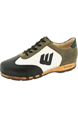 Woody Herren Niki Clog Sneaker, Cervo Nero-Olivia, 42 EU