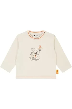 Steiff T-Shirt Langarm EU Größe 86 , Langarm-Sweatshirt, Longsleeve für Kinder, Pullover langärmelig, Babyoberteil, ideales Basic Shirt, bequem und weich, waschmaschinenfest