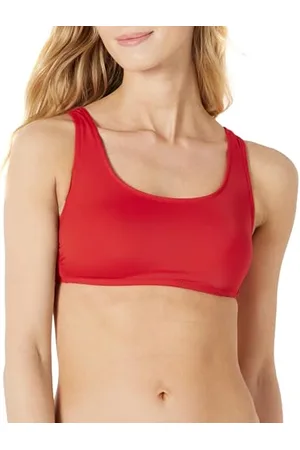 Amazon Damen Bauchfreies Schwimmoberteil mit U-Ausschnitt, , 44