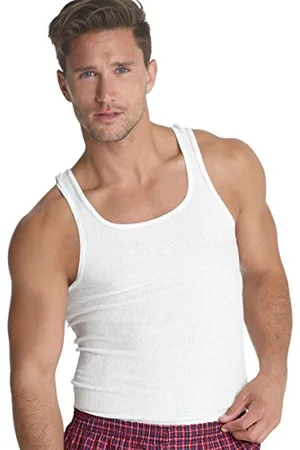 Hanes Ultimate Herren-Tanktop mit Etikett, mehrere Packungen und Farben, , 7 Stück, Mittel