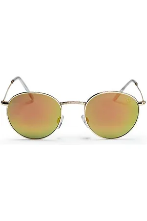 Chpo Unisex-Erwachsene Liam Sonnenbrille, Gold (Gold/Pink Mirror), 48