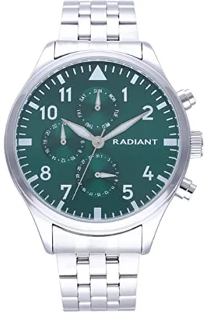 Radiant Caiman Kollektion - Analog- und Automatikuhr. Herrenarmbanduhr. Armbanduhr mit silberfarbenem Zifferblatt und Edelstahlarmband. Größe 43mm. 5ATM.