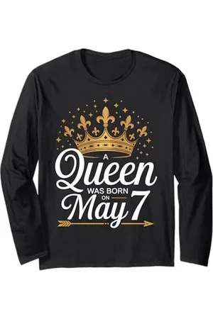 Graphic 365 Mai 7. Geburtstag Königin Frauen Mädchen Langarmshirt