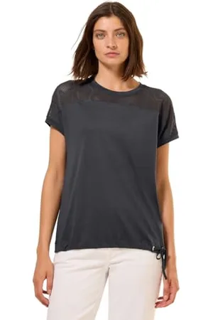 CECIL Solid Mesh Mix T-Shirt M
