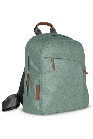 Uppababy Wickelrucksack – EMMETT (Grün Melange/Sattelleder)