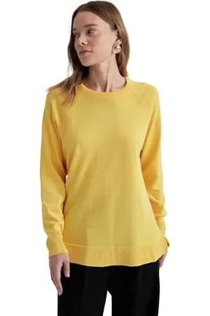 DeFacto Damen Strickmode - Stilvolle Strickpullover Blusen & Tuniken für Damen - Auswahl an Pullover - Feinstrickpullover Strickjacken und Pulli